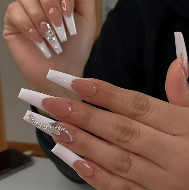 9. Jewel Ballerina French Tip