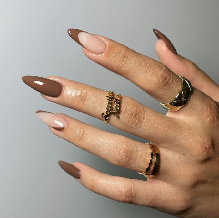 brown nail design