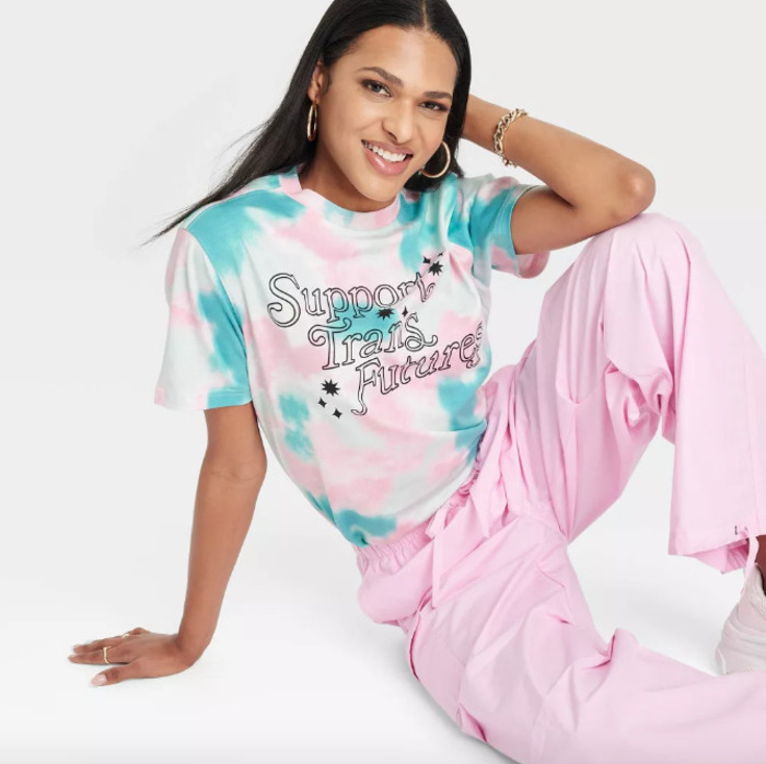 support trans futures tye-dye t-shirt